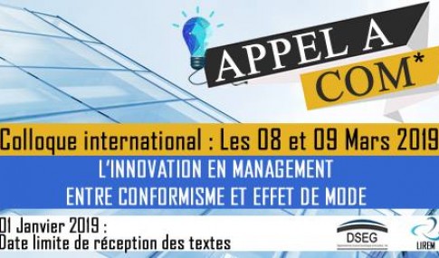 FSJES Fès – Colloque international : L’Innovation en management entre conformisme et effet de mode